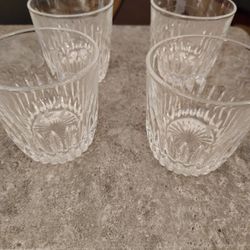 Vintage Princess House Crystal Whiskey Glass Set Of 4