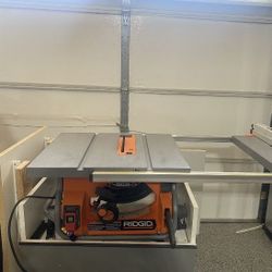 Ridgid Table Saw R4514. Upgraded fence. 