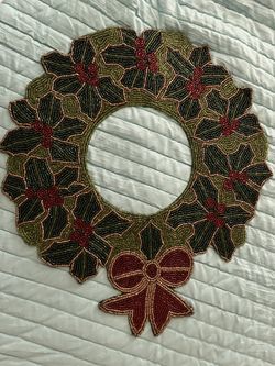 Christmas Beaded Wreath Home Decoration 
