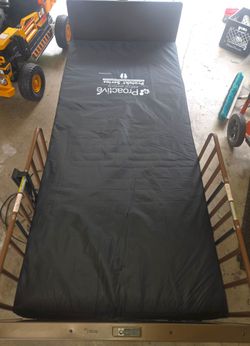 Fully electric hospital bed with foam mattress, and side rails