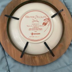 Ceramic plate with frame Native American