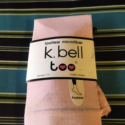 K Bell Too Footless Pink Microfiber One Size 7-16 Dance Tights