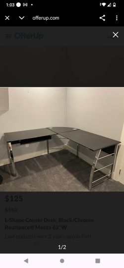 GLASS TOP CORNER DESK 