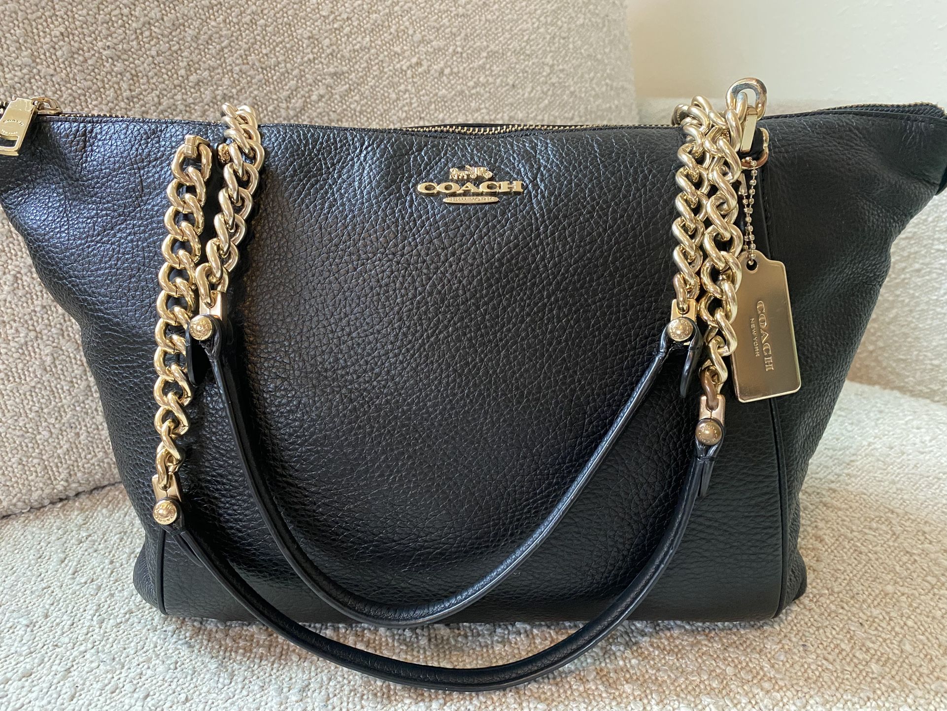 Coach Black Chain Bag $70