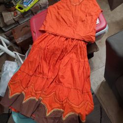 Native American Skirt and Blouse Hand Made Size Small