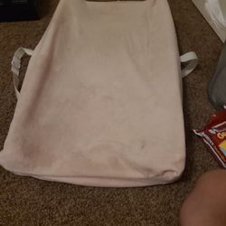 Baby Changing Table Mattress With Pink Covor And Huggies Changing Pads