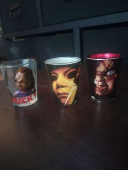 Horror Movie Shot Glass Set of 3