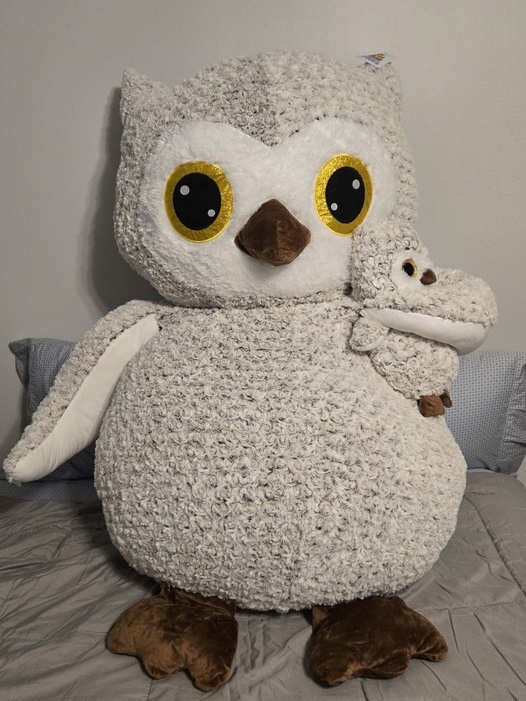 Giant Approximately 60' Goffa Stuffed Plush Owl With Tags