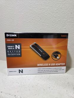 D-LINK DWA-130 WIRELESS N USB ADAPTER, OPEN BOX + CD + GUIDE