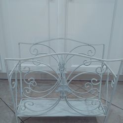 Heavy Wrought Iron Magazine Rack 