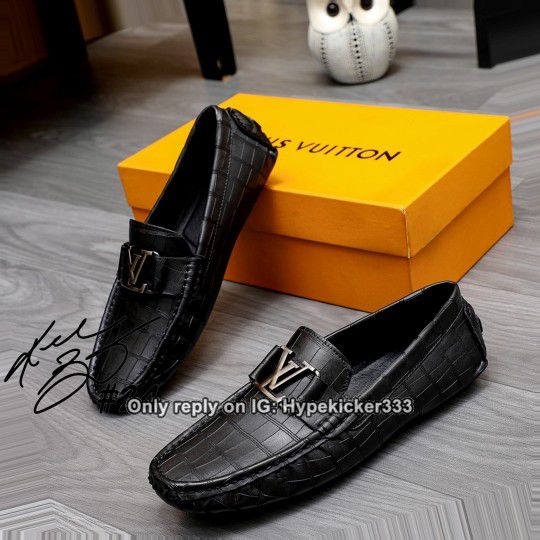 Offer of the week. Get #LouisVuitton black damier dress shoes on