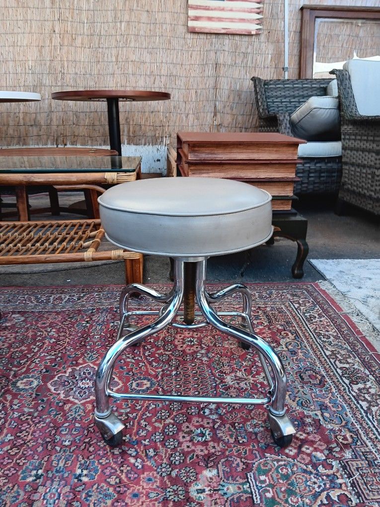 Vintage Medical Stool With Reinforced Steel Bottom And Frame $100 OBO