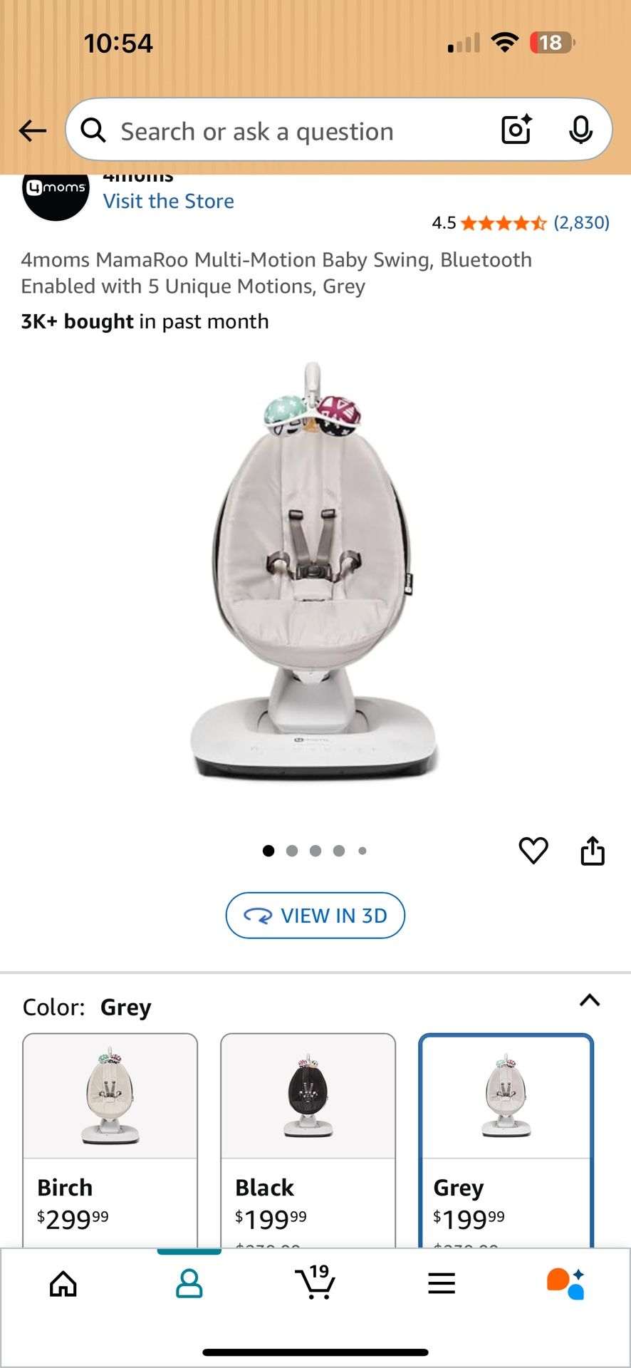 4moms MamaRoo Multi-Motion Baby Swing