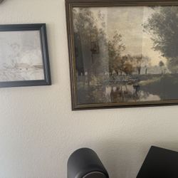 Vintage art with frames 