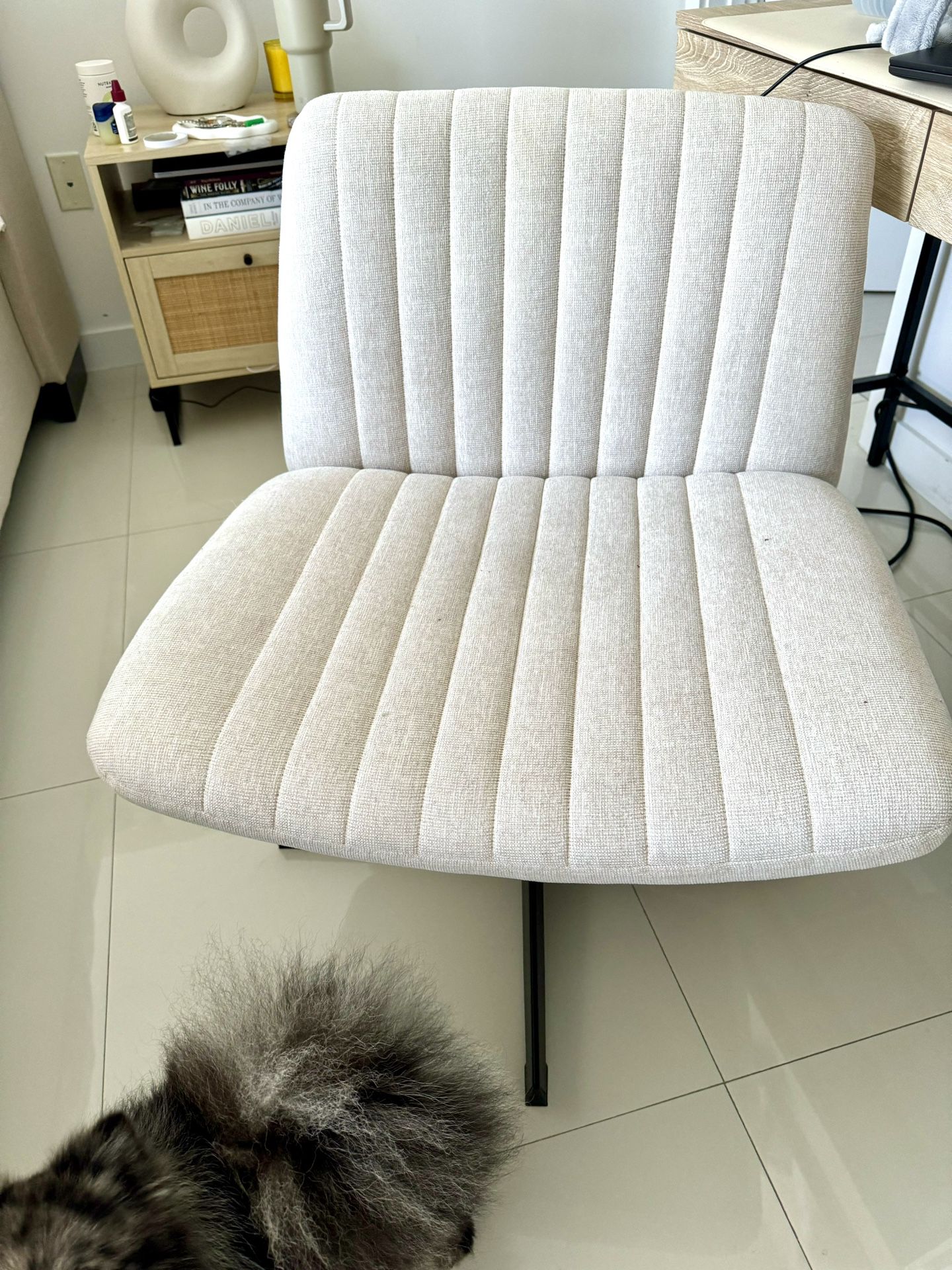 Beige vanity/office Chair