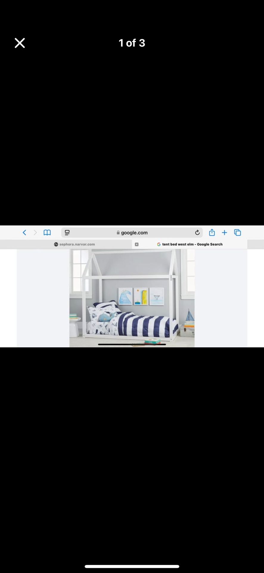 Pottery Barn Frame Twin Bed
