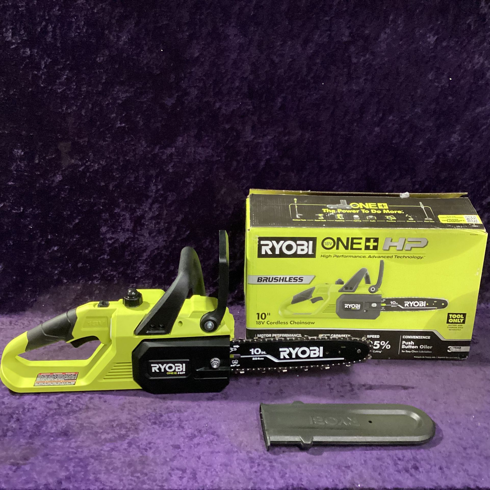 🛠🧰RYOBI ONE+ HP 18V Brushless 10” Cordless Chainsaw GREAT COND!(Tool Only)-$80!🧰🛠