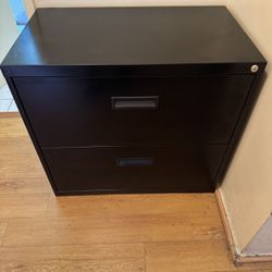 File Cabinet 2 Draw Black 
