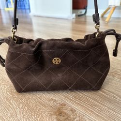 Tory Burch fleming denim mini hobo bag