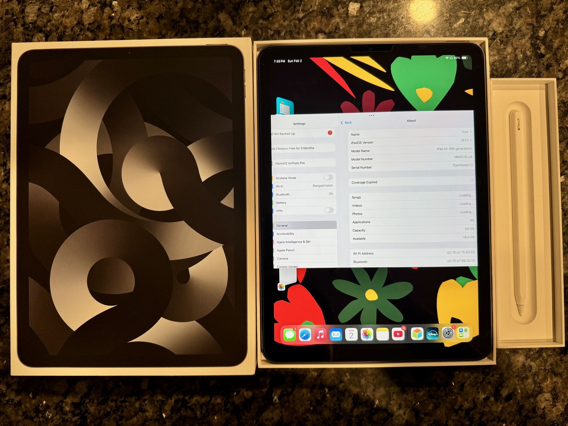 iPad Air 第5世代 Wi-Fi 64GB＋Apple Pencil 2 iPad Air (5th generation) - Tech Specs - Apple Support