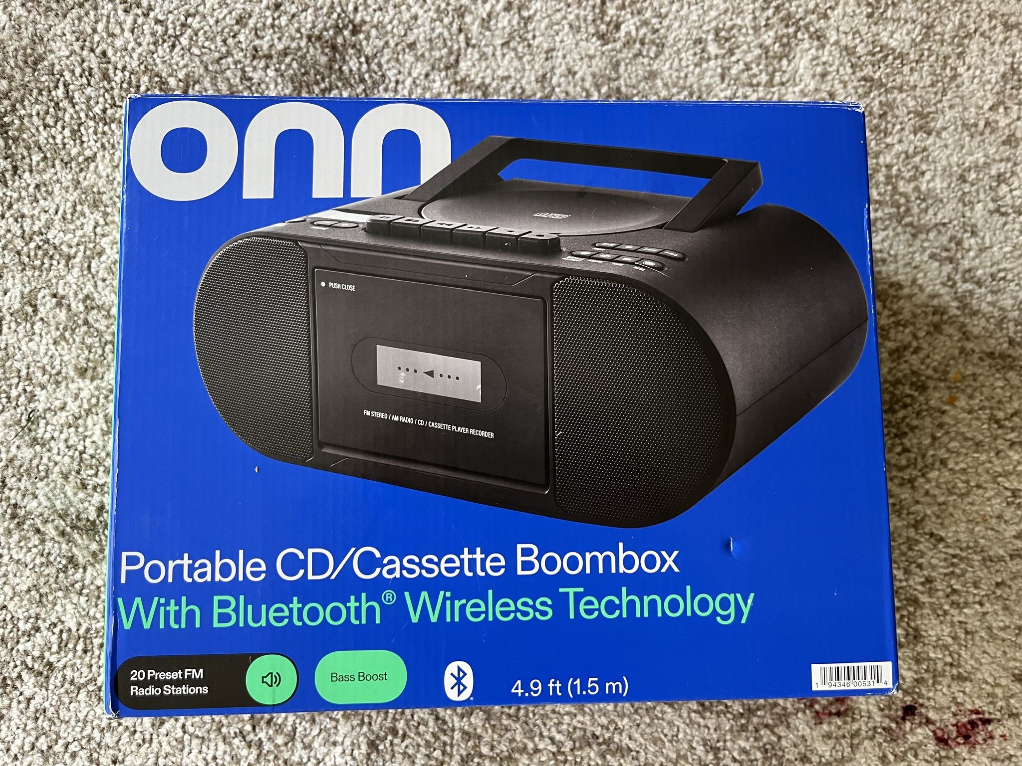 Onn Cd/Cassette Player