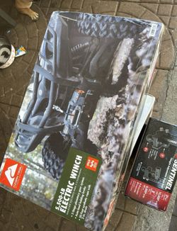 Ozark Trail 5500LB UTV Electric Winch with Wired Remote, Synthetic Rope, NEW