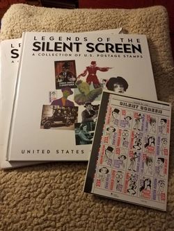 Legends of the silent screen book with stamps