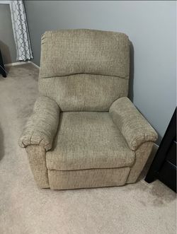 Beige Fabric Recliner Chair electric