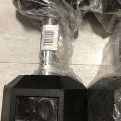 40 Lbs Rubber Hex