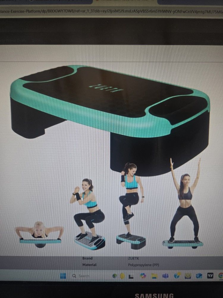 Aerobic 4 in 1 balance board and step up exercise platform.