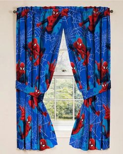 Marvel Spiderman Boys Curtains 42 x 63 - two panels