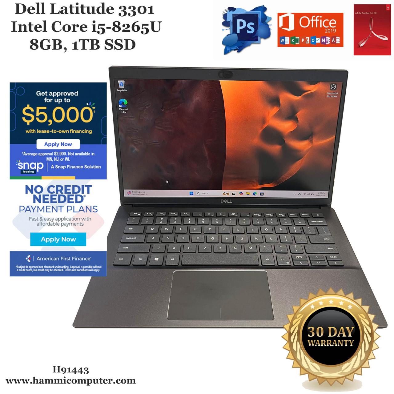 Dell Latitude 3301, Intel Core i5-5265U, 8GB, 1TB SSD "H91443"
