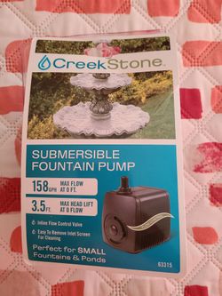 fountain pump new...open box