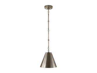 NEW! VISUAL COMFORT & CO 15″ Goodman Pendant Light in Antique Nickel