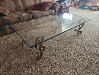 GLASS TOP COFFEE TABLE
