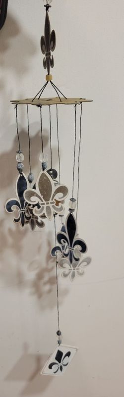 New Orleans Saints Style Fluer de Lis Wind Chime