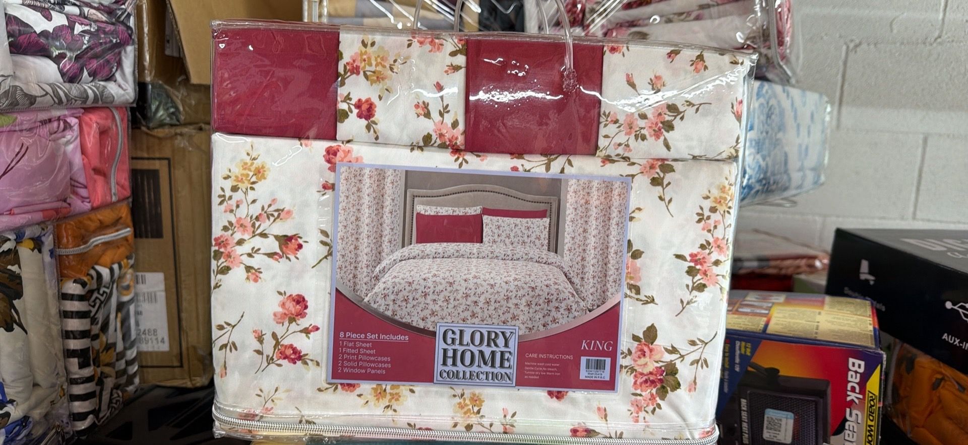 Glory Home King Size 8-Piece Floral Bedding Set
