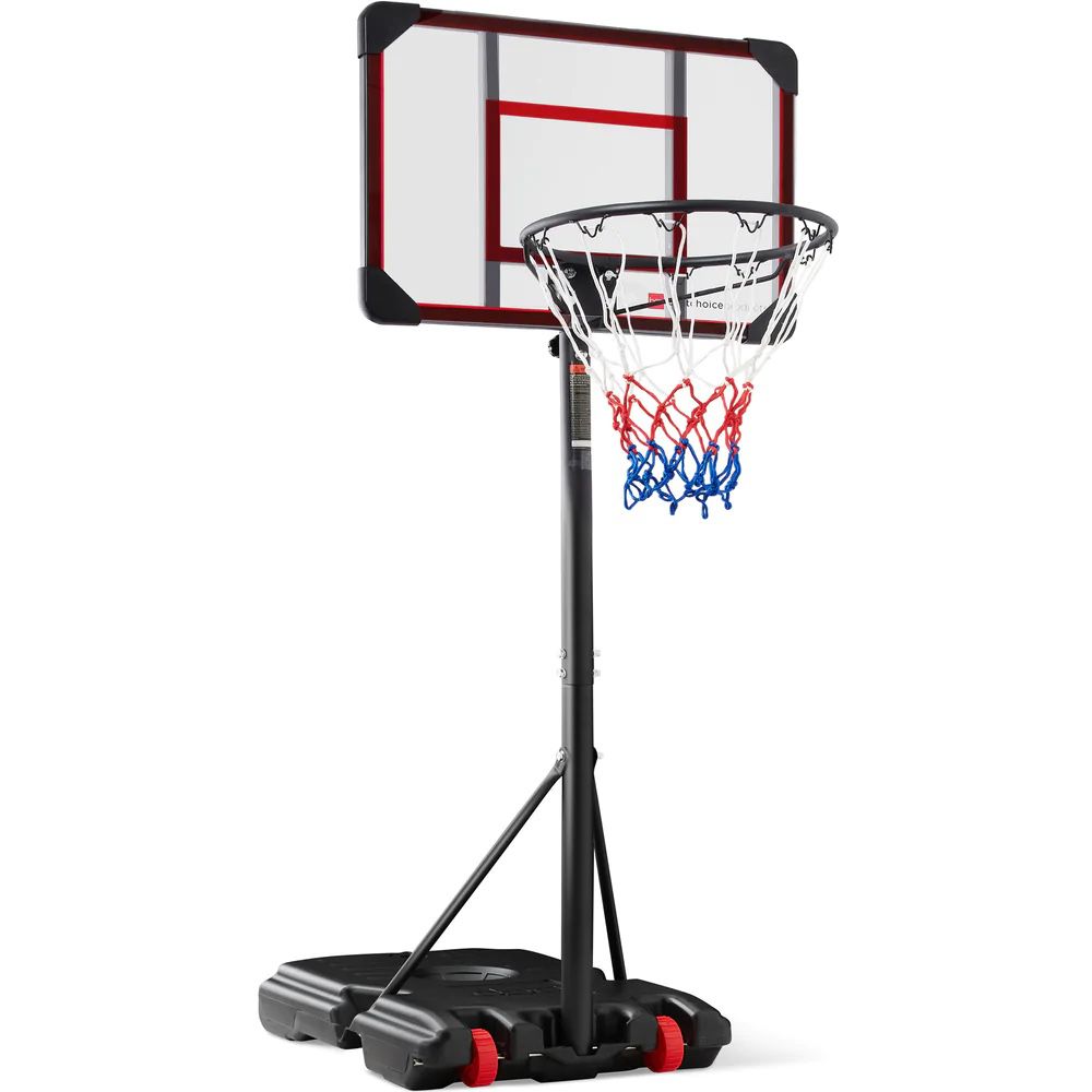 Best Choice Products Kids Height-Adjustable Basketball Hoop, Portable Backboard System w/ Wheels