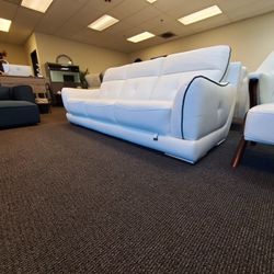 Real Leather Italian Top Grain Sofa