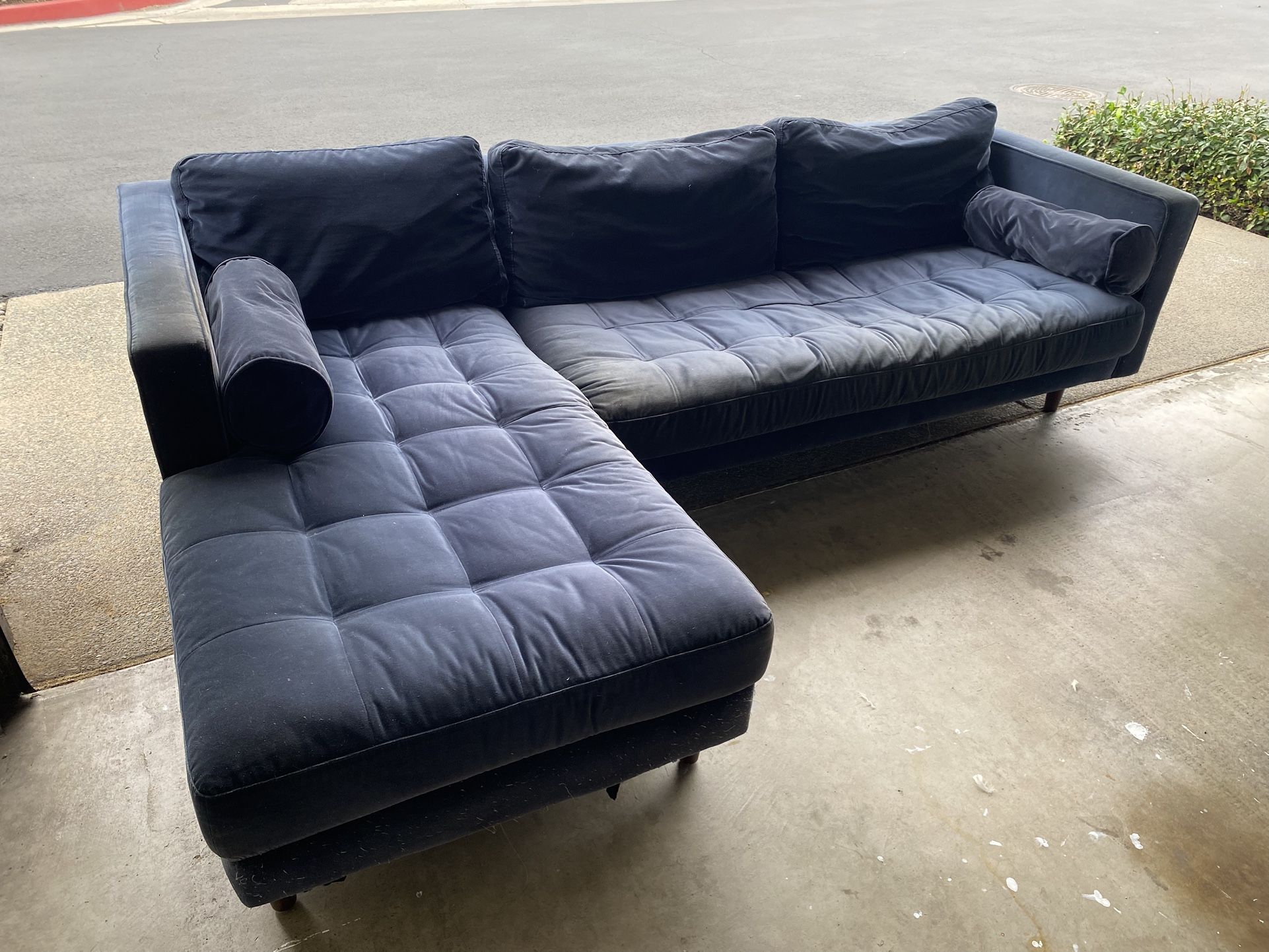 Blue Chaise Couch