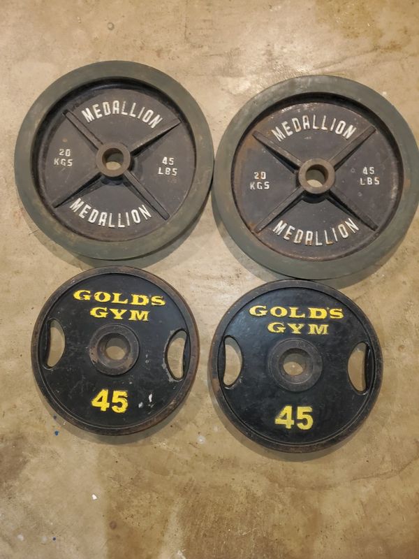 Olympic Weight Plates 4 x 45 lbs for Sale in Lansing, IL OfferUp