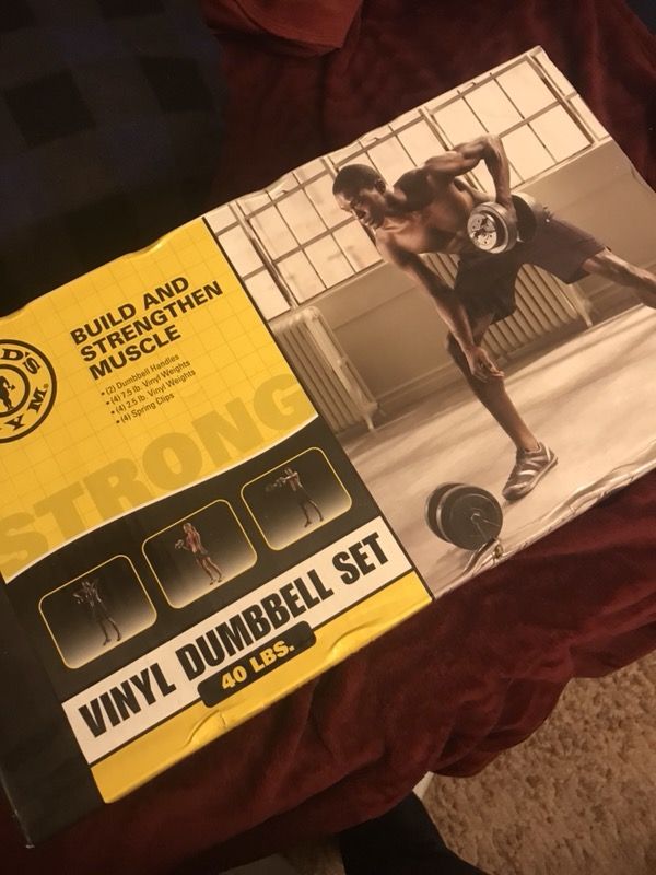 Vinyl dumbbell set