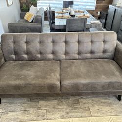 2 couches. Like new one84long. Other 64 long. Micro suede grey. No tears or stains.