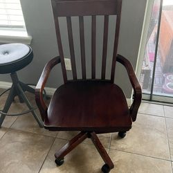 Wooden Rolling Chair 