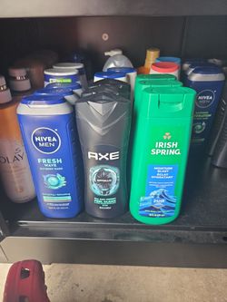 Nivea men, axe, irish spring