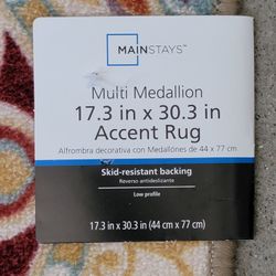 Mainstays Multi Medallion 17.3" x 30.3" Accent Rug - Set Of 2