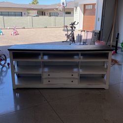 Long Tv Stand With Shelves