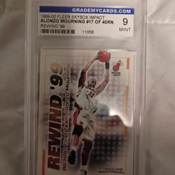 99 - 00 Fleer Skybox Impact. Graded Card Alonzo  Morning 