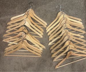 Wooden hangers -23 total