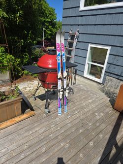 Pair Of Used Elan CR Skis With Bindings